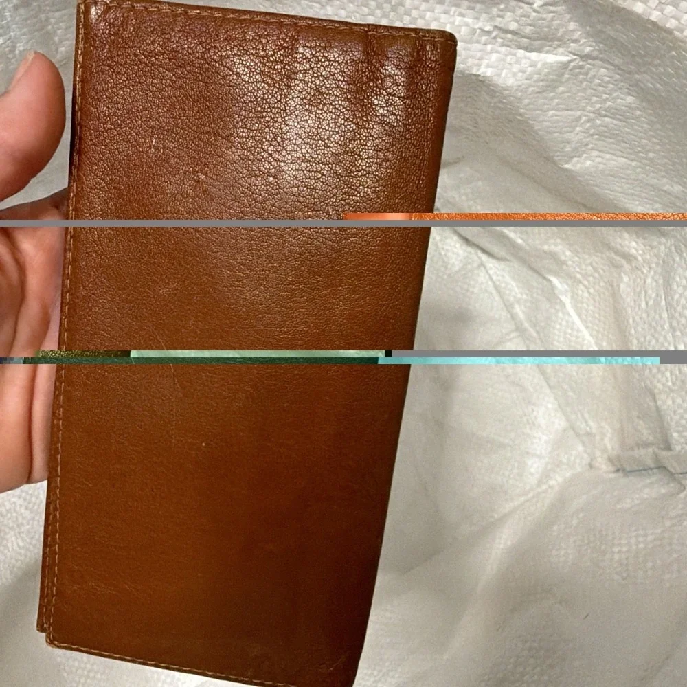 Vintage Christopher‎ Hayes Checkbook Cover/card holder Genuine Leather Wallet